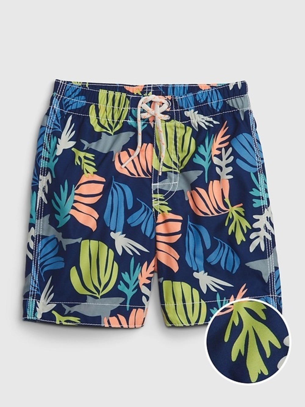 Gap Navy Blue Lime Green Orange Kids Swim Shorts